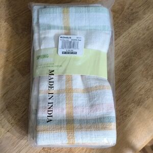 Kohl's Multicolor Plaid Kitchen Towels